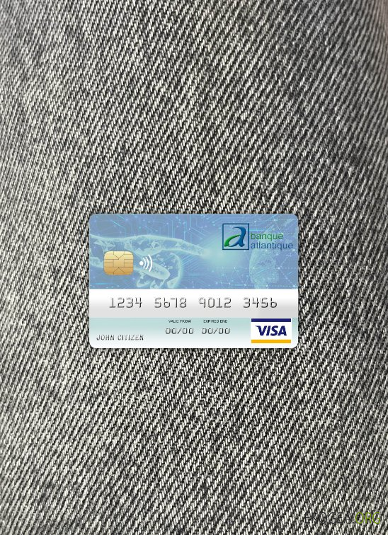 Photolook carte visa bancaire Bénin Atlantique recto